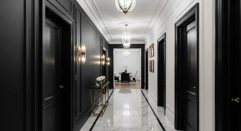 Couloir noir et blanc
