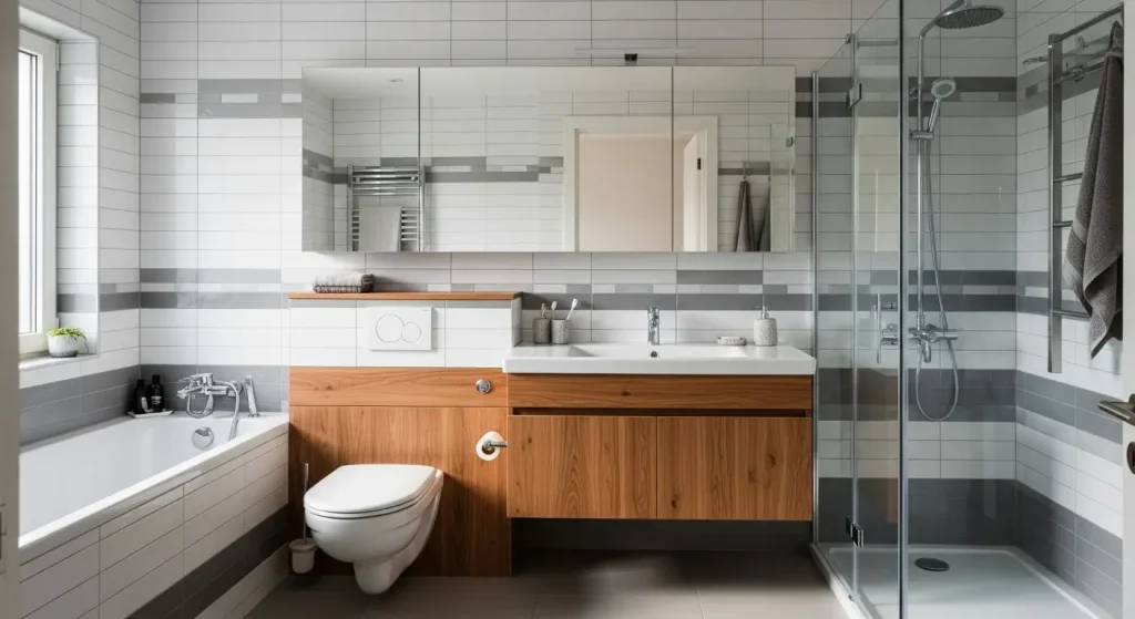 Exemple de la taille d'une salle de bain familiale