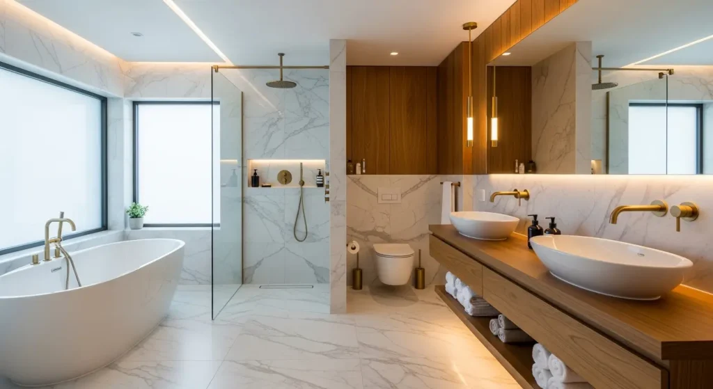 Grande salle de bain luxueuse