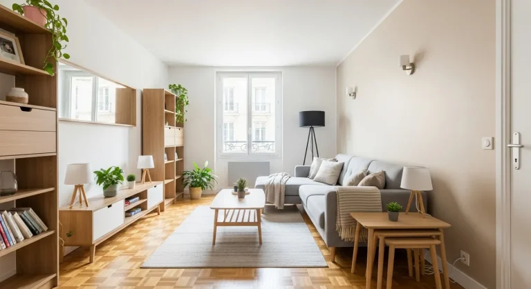 Aménagement d'un salon en longueur