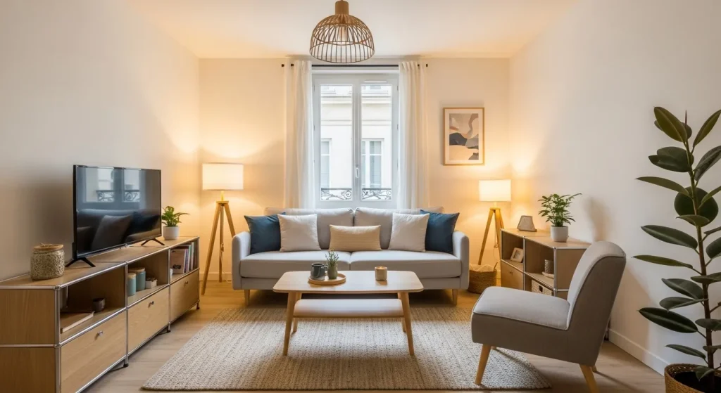 Exemple d'un salon de 20 M2