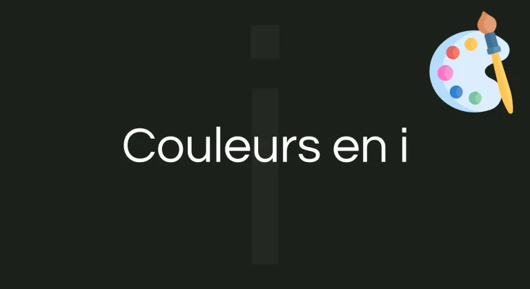 Couleur en i