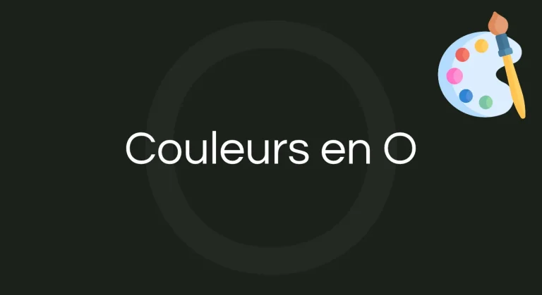 Couleur en O