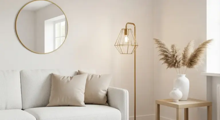 Décorer sa maison dans des tons blancs et or