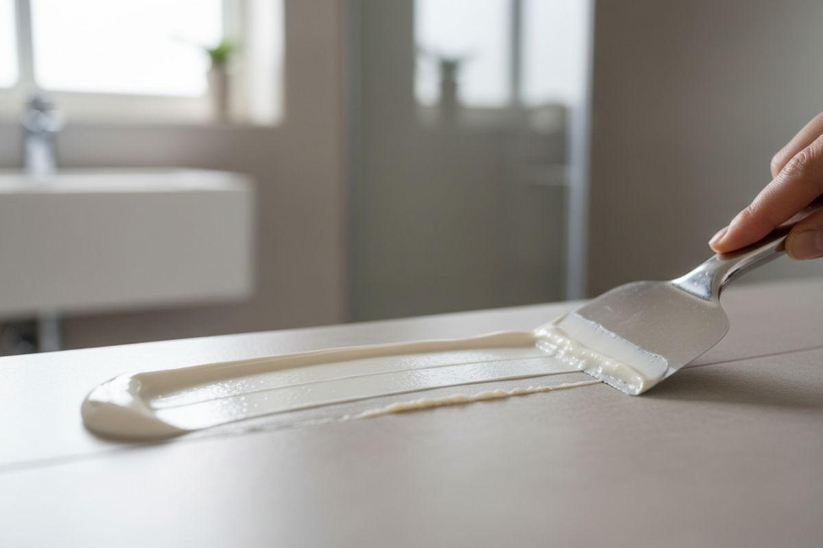 Spatule pour appliquer du silicone