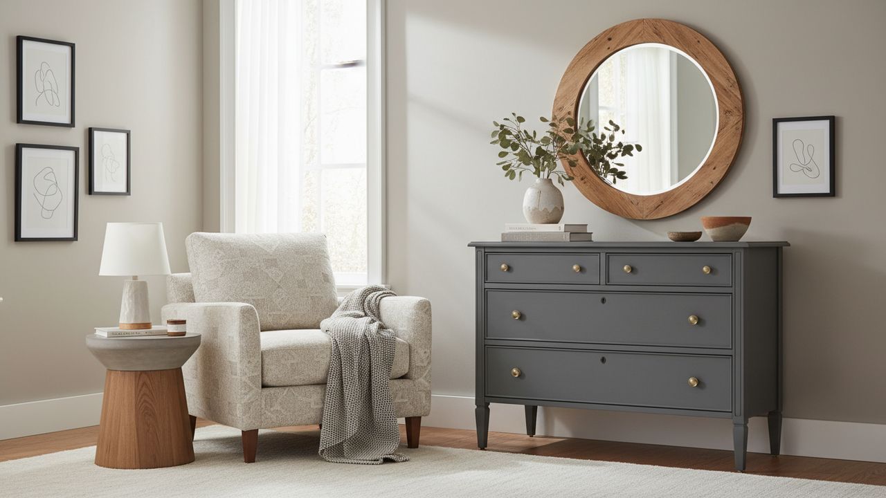 Meubles en bois peints