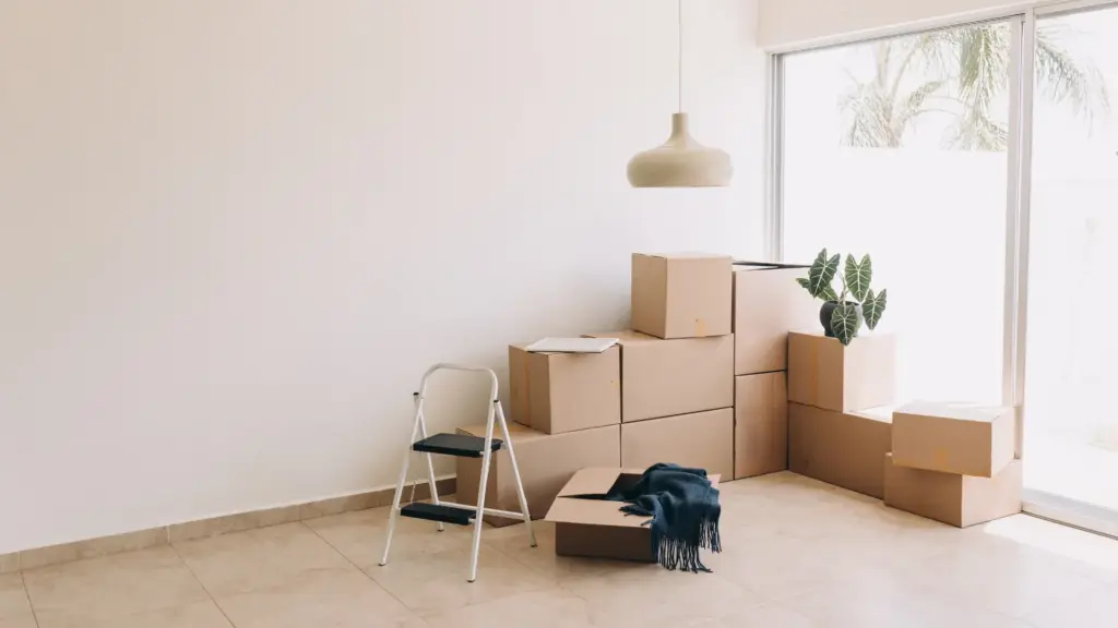 Pièces avec des cartons
