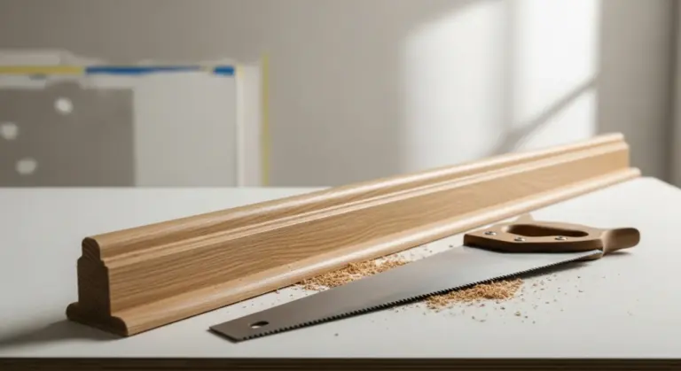 Coupe d'une plinthe à 45° sans boîte à onglet