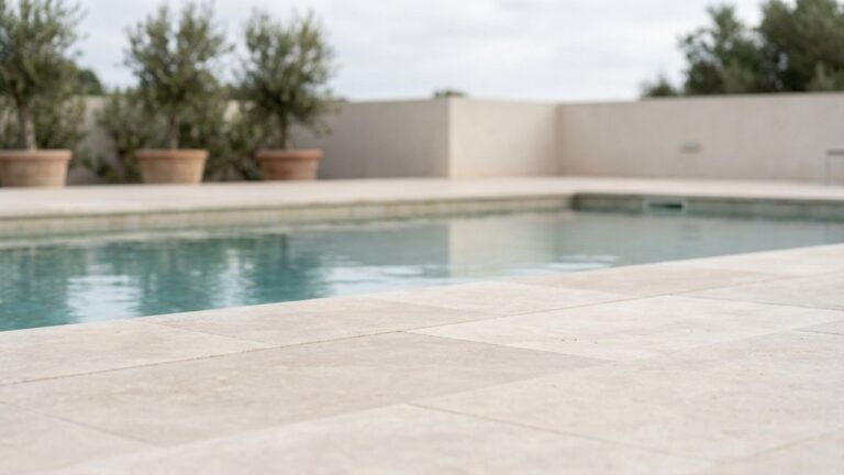Margelles de piscine propres et bien entretenues