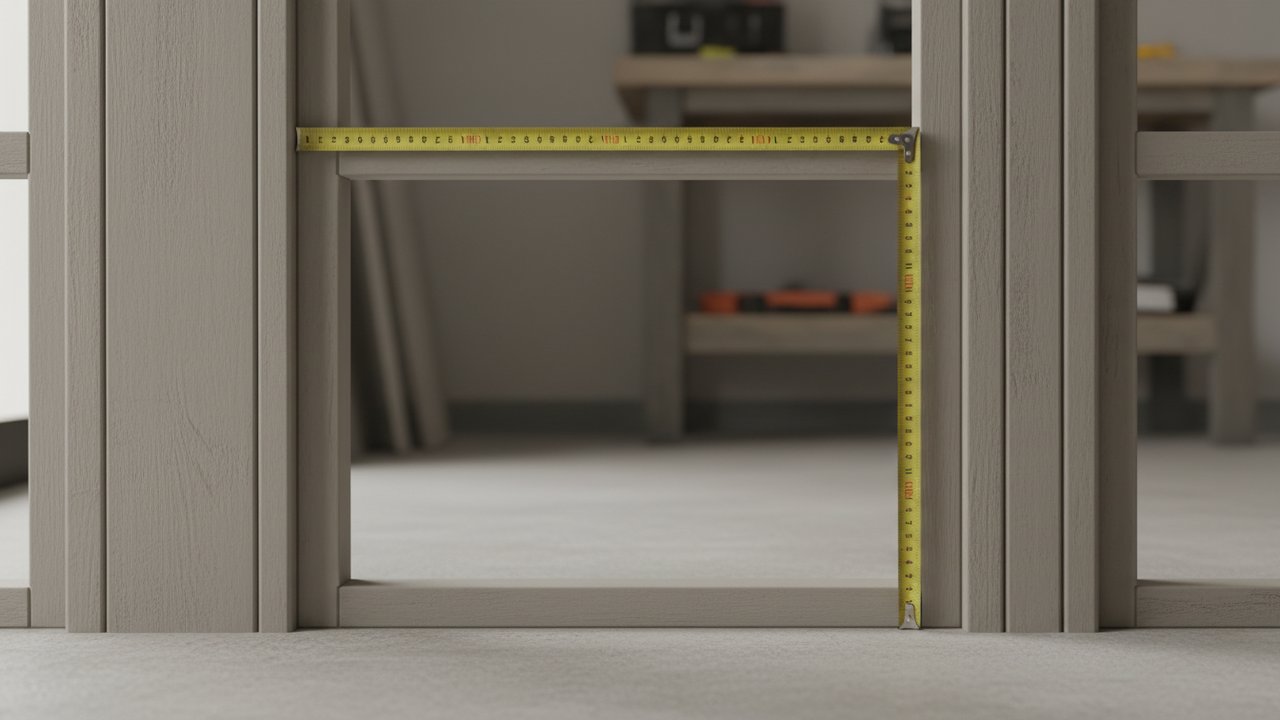 Mesure des dimensions d'une ouverture de porte de garage