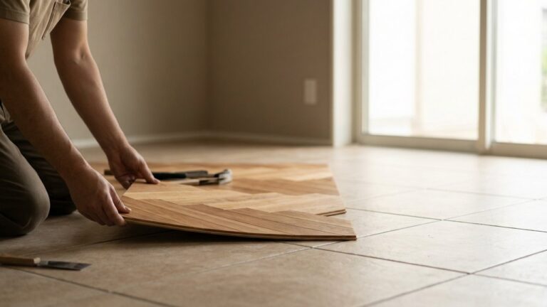 Pose de parquet flottant sur carrelage existant