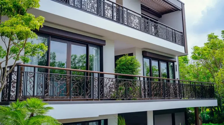 Barrière en métal pour sécuriser un balcon