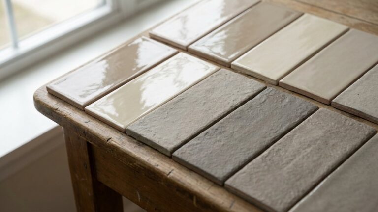 Comparaison entre un carrelage brillant et un carrelage mat