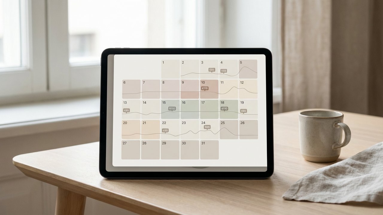 Calendrier de tarification dynamique pour optimiser les réservations Airbnb