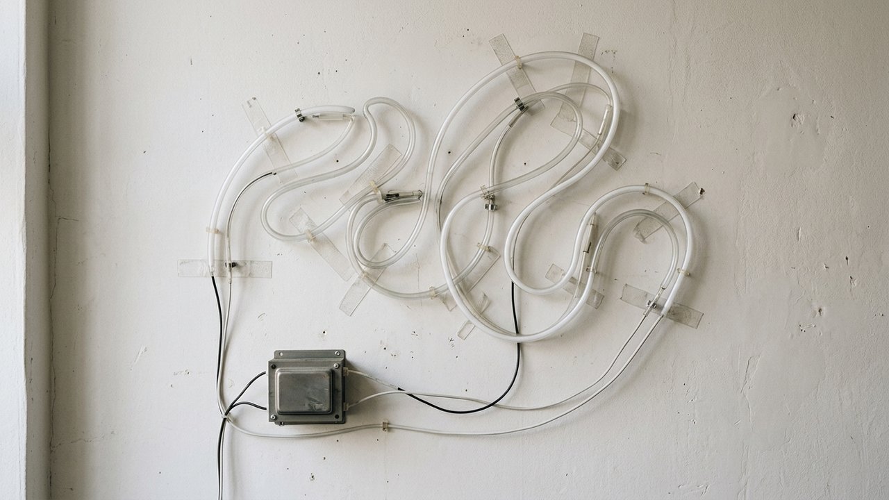 Installation facile d'un néon LED avec languettes adhésives