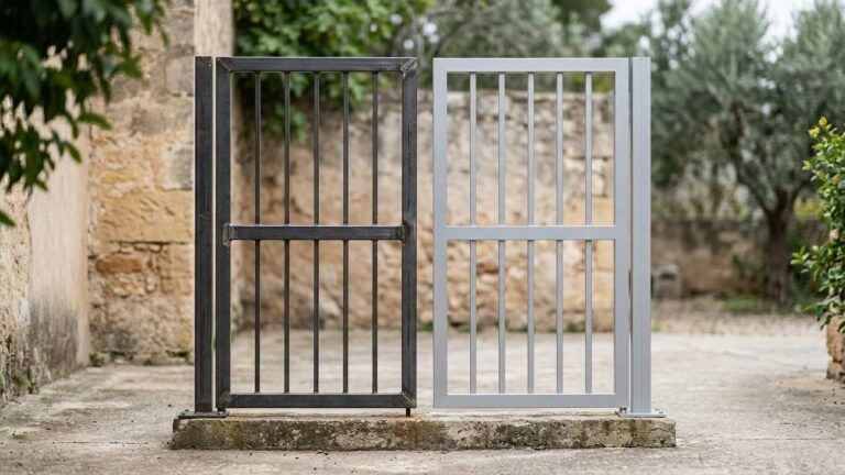 Comparaison entre un portail en acier et un portail en aluminium