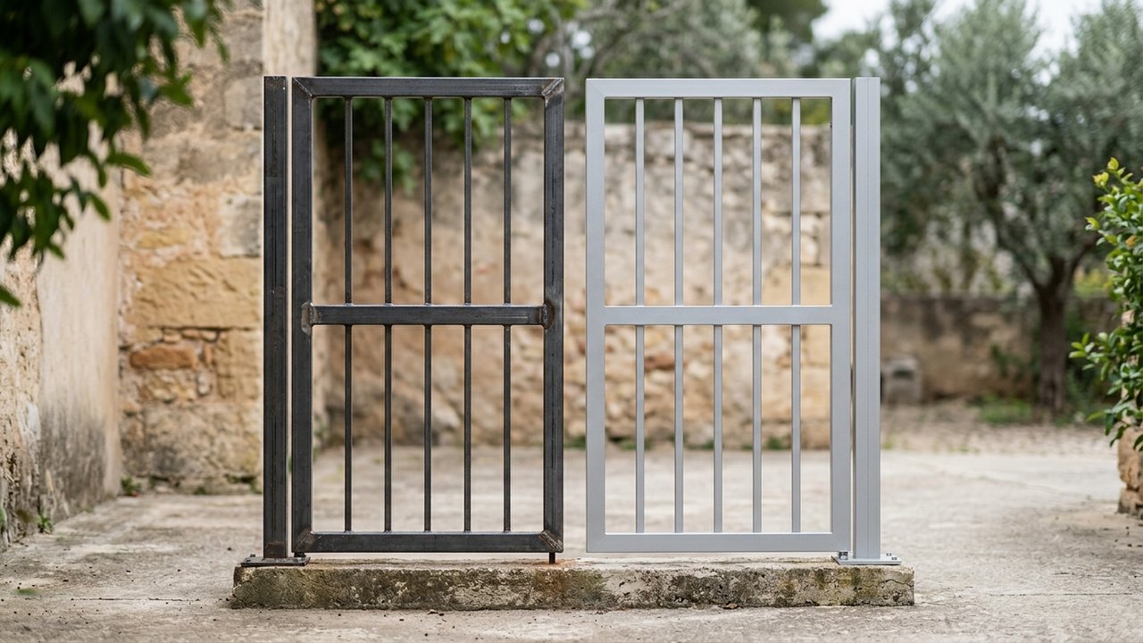 Comparaison entre un portail en acier et un portail en aluminium