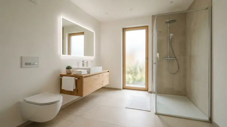 Grande salle de bain propre