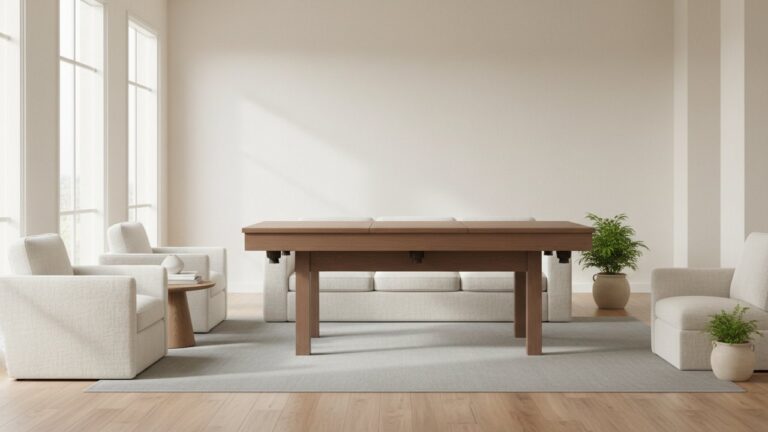 Table de billard convertible avec plateau amovible pour salle à manger